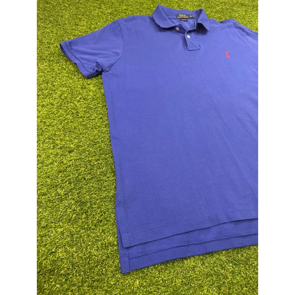 Polo Ralph Lauren Mens Polo XXL Royal Blue Short Sleeve‎ Red Pony
